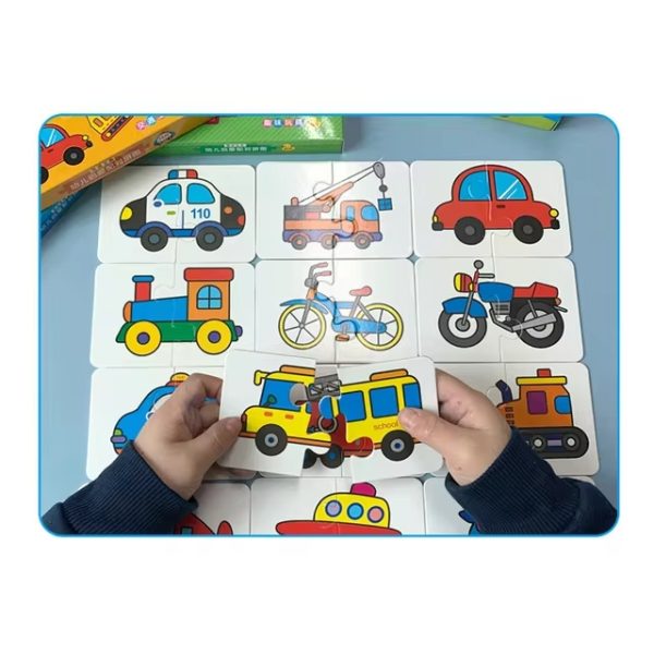 32 Pcs Montessori Toddler Card Matching Education Puzzle Toy Cartoon Jigsaw