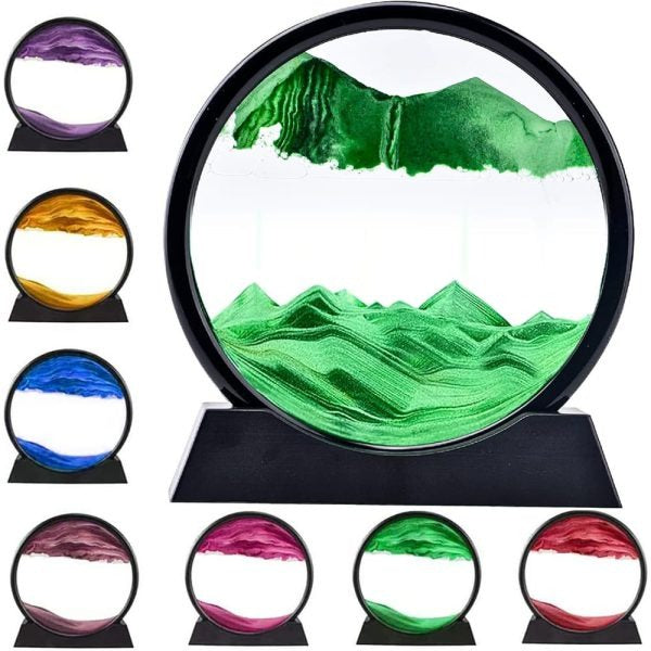 3d Moving Sandscapes Frame | Moving Sand Lamp Frame ( Random Color )