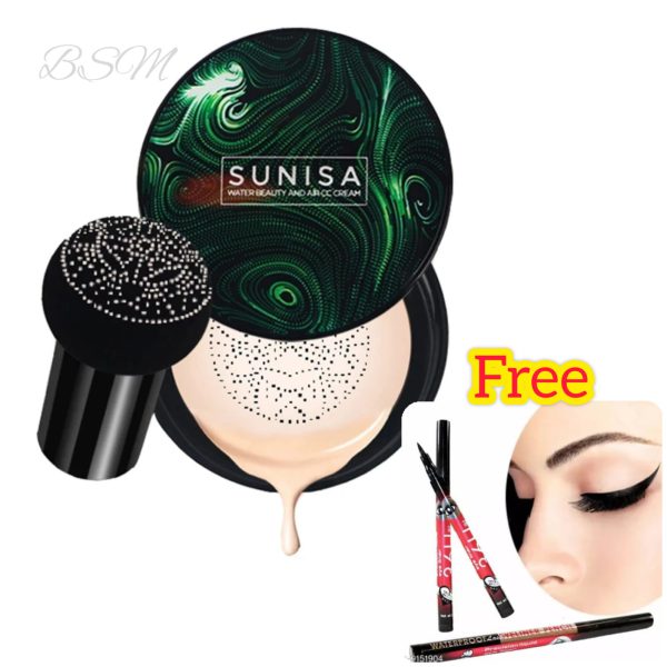 Sunisa Foundation Base 20g Waterproof Mushroom Head Air Cushion Bb Cream Nude Liquid Foundations