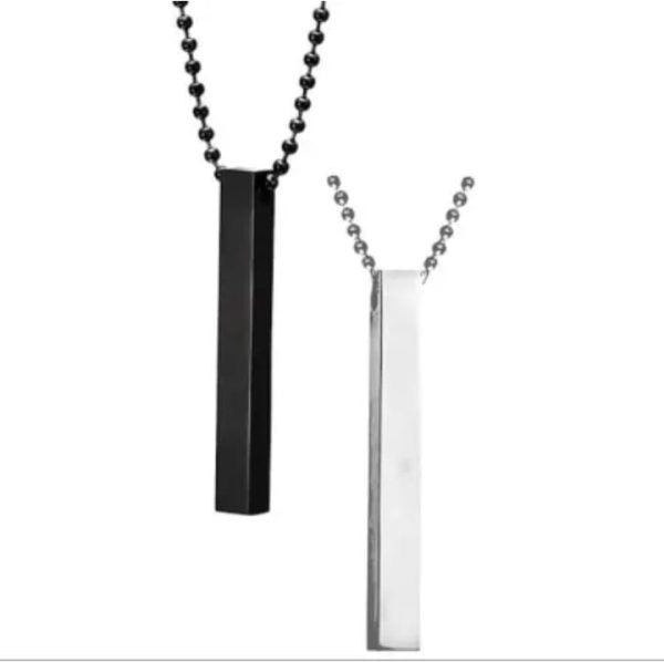 Boys Bar Necklace Pack Of 2 Materials Stainless Steel