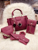 Charles And Kieth 5 Pcs Set Ladies Hand Bag