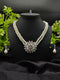 Imported Timeless Pearl Necklace Set With Radiant Pendant & Earrings