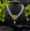 Imported Timeless Pearl Necklace Set With Radiant Pendant & Earrings