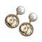 Pearl Stud With Circular Drop Earring European Style Earrings For Women