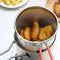 Stainless Steel Deep Fryer Frying Pot With Strainer 12ml Capacity