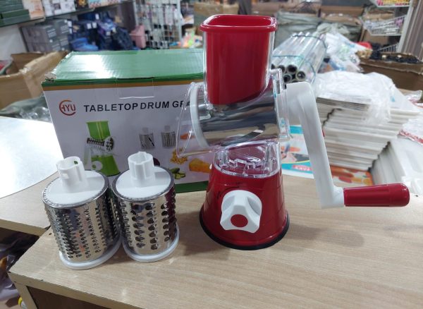 Tabletop Drum Grater | Manual Vegetable Cutter Slicer & Grater