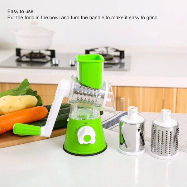 Tabletop Drum Grater | Manual Vegetable Cutter Slicer & Grater