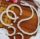 Women Pearl Elegant Jewelry Set ,kangan, Mala & Earrings Pearl Set